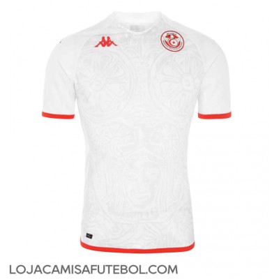 Camisa de Futebol Tunísia Equipamento Secundário Mundo 2022 Manga Curta